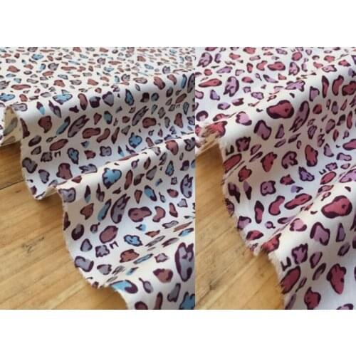 Pretty Sexy Blue & Pink Colorful Lopard printed cotton fabric 50x160cm Bedding Quilting Clothing DIY fabric