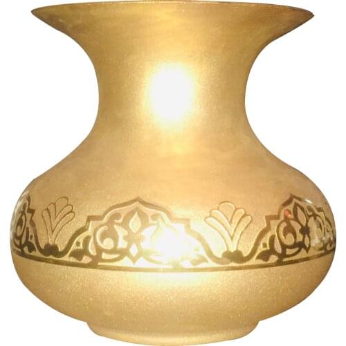Vase 24k Real Gold-Painted Glass Handmade Art Made In Turkey Elegant Decorative 110x110mm Or 140x140mm
