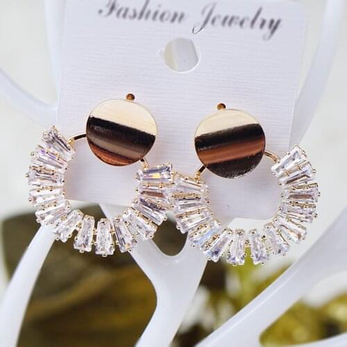 CECILIA dangle earrings zircon earrings in s925 needles for women girls luxury drop earrings for wedding jewelry