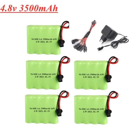 4.8v 3500mah NiMH Battery Charger Set For Rc toys Cars Tanks Robots Boats Guns Ni-MH 4.8v 3000mAh Rechargeable Battery Pack