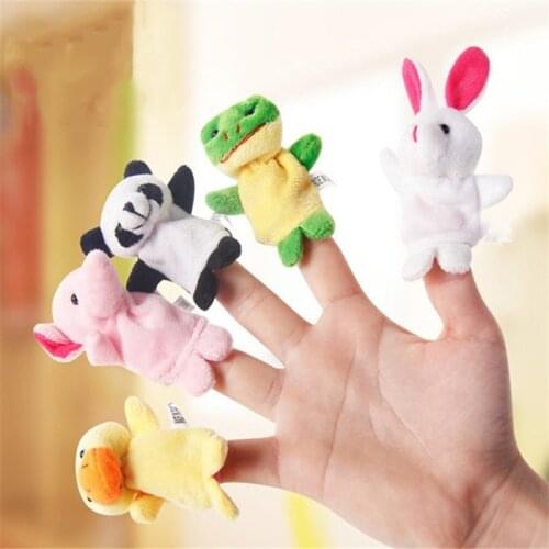 1 Pc Cute Warm Finger Puppet Plush Toys Cute Cartoon Biological Animal Finger Puppets Child Baby Favors Dolls Boys Girls Gifts