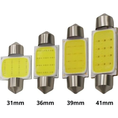 10pcs Car Festoon 31mm 36mm 39mm 42mm C5W C10W LED Bulbs Car Festoon Light Auto Interior Dome Light Lamps 12V