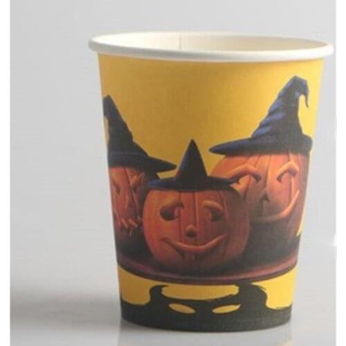 2021 Halloween Pumpkin Smiley Spooky Party Cup Bar Restaurant Supplies Household Goods Disposable Cup