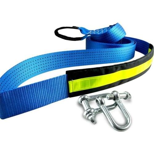 Emergency 5M 8T Car Towing Rope Strap Tow Cable With Hooks Heavy Duty 8 Tons Car Towing Rope With U-Shape