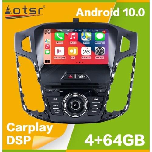 Android 10 PX5/PX6 Car Player GPS Navigation For 2011- 2014 Ford Focus Auto Radio Audio Stereo Multimedia Player Head Unit DSP