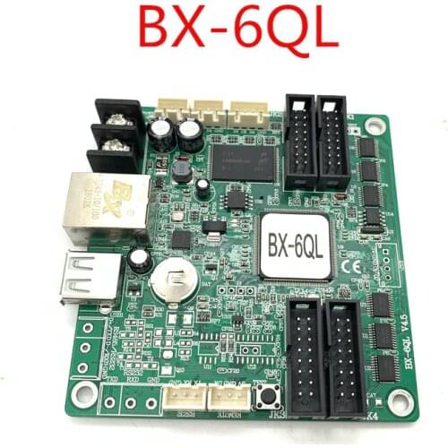 BX-6QL Network and USB ports Asynchronous full color LED screen controller card comes with 4 HUB75E supports 1/32 scan