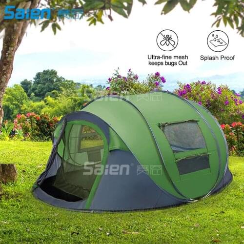 Instant Pop Up Tent 3-Person Family Camping Tent with Carrying Bag for Outdoor Camping Hiking Fishing Travel Beach Park