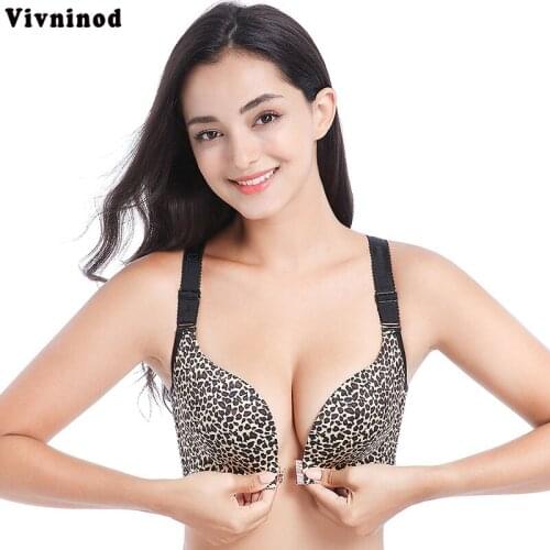 Sexy Plus Size Bras For Women Seamless Bra Push Up Lingerie Backless Bralette BH Front Closure Brassiere Big Large Cup Underwear