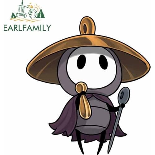 EARLFAMILY 13cm x 11.7cm for Silksong Car Stickers Scratch-proof Motocycle Helmet Personality Decal Air Conditioner Graphics