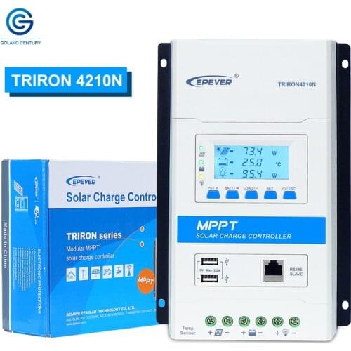 EPEVER TRIRON MPPT 10A 20A 30A 40A Solar Charge Controller 12V 24V Auto Black-light LCD Modular Solar Regulator DS2 UCS Module