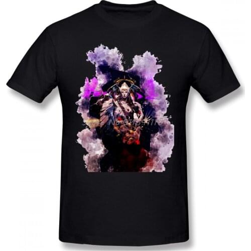 Men Tops Hades Roguelike Action Role-playing Game T-Shirt Chaos Watercolor Pure Cotton Tees Harajuku TShirt