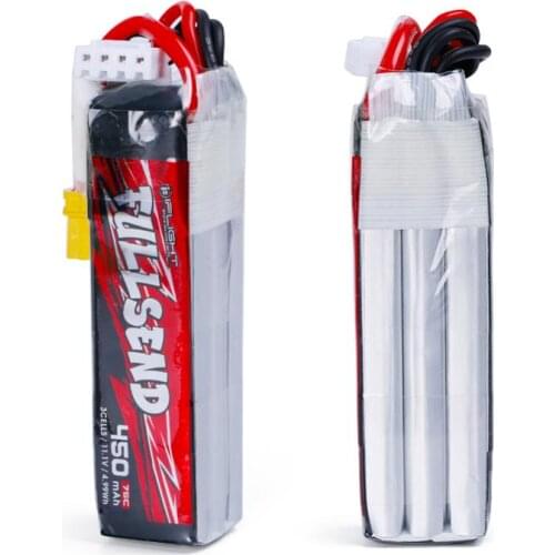 IFlight FULLSEND 450mAh 75C 7.4V 2S / 11.1V 3S / 14.8V 4S Lipo Battery with XT30 Discharge Plug for FPV CineBee /TurboBee whoop