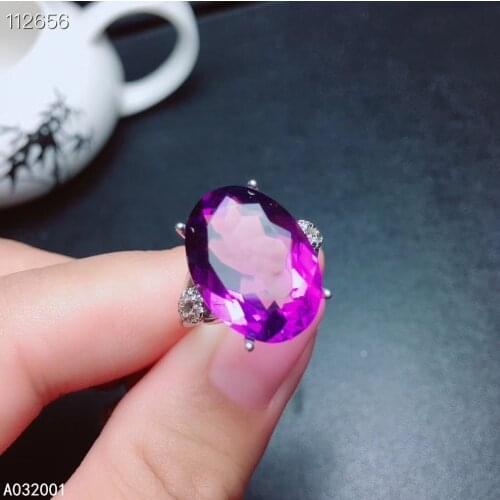 KJJEAXCMY fine jewelry Amethyst 925 sterling silver new gemstone women ring lovely