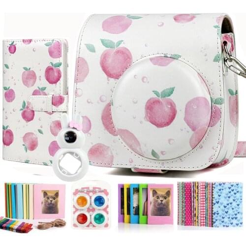 Fujifilm Instax Mini 9 8 Camera Color Accessories Bundle Kit Shoulder Bag Case Photo Album Film Frame Filters Selfie Lens Set