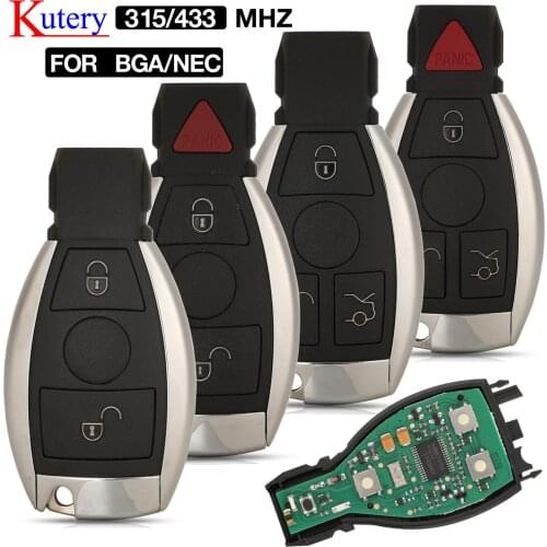 Kutery 5pcs/lot 2/3 Button Remote Car Key Fob Replace For Mercedes Benz year 2000+ NEC&BGA Entry Keyless Control 315/433MHz