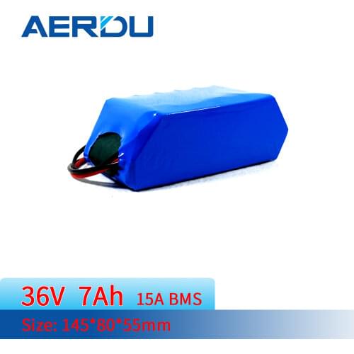 AERDU 36V10S2P 42V 7Ah high-power and large-capacity 18650 lithium battery pack for 36V motorcycle scooter equipped with 15A BMS