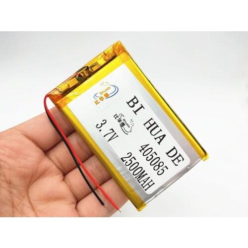 Wholesale 3.7V lithium polymer battery 405085 045085 2500mah Rechargeable Battery For MP5 DVD GPS Camera Electric Toy Tablet