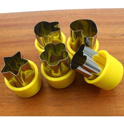 5 Pcs Vegetable Cutters Shapes Set DIY Cookie Cutter Flower for Kids Shaped Treats Food Fruit Cutter Mold