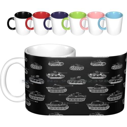 German Panzers Of Wwii Ceramic Mugs Coffee Cups Milk Tea Mug Icon Ww2 World War Two Modelling Wargaming 1940s Retro Scale