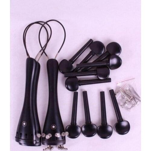 New 3set 4/4 violin parts, tail gut tuner ebony tailpiece peg Accessories #E13