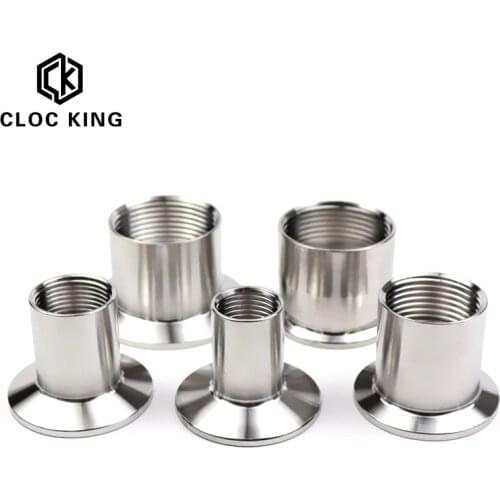 1/8” 1/4“ 1/2" 3/4” 1” 1-1/4” Adapters for Heater Sanitary Stainless Steel SS304 Female Threaded Ferrule Pipe Fittings Tri-Clamp