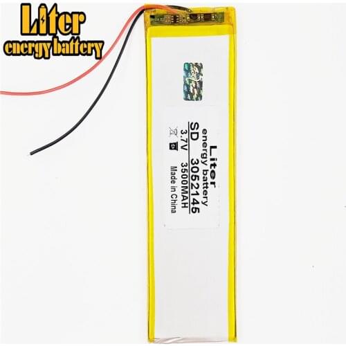 Polymer battery 3500mah 3.7V 3052145 smart home MP3 speakers Li-ion battery for dvr,GPS,mp3,mp4,cell phone,speaker