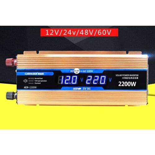 DC 12V24V48V to AC 220V Power Inverter Converter with USB Camping Outdoor Car Power Inverter Outlet Adapter Plug Ac 12v