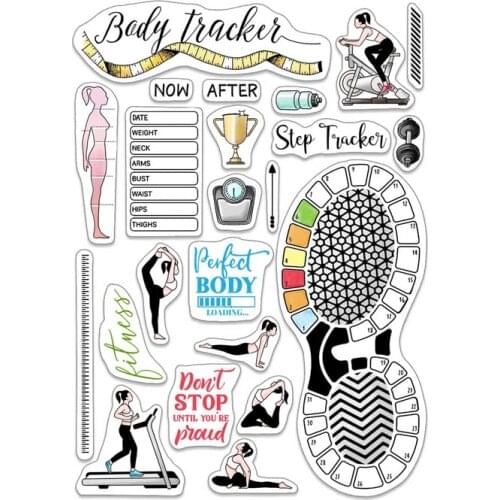Background yoga Clear Stamp for Scrapbooking Transparent Silicone Rubber DIY Photo Album Decor 0763
