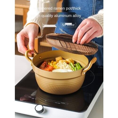 Ramen Pot Instant Noodle Pot Binaural Small Cooking Noodle Pot Household Gas Induction Cooker Instant Noodles Pot