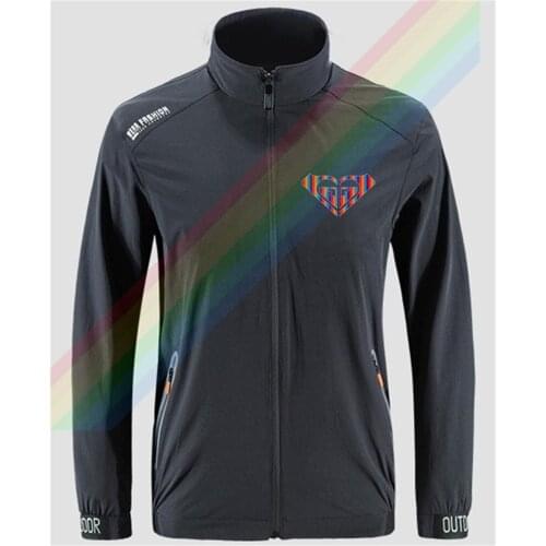 Ro-xy 2021 Classic Love Made By Hand Breathable Jacket Men Outdoor Zippered Comfortable Light Soft Fashion Casual Front Printing