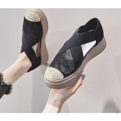 Fishermans Shoes summer new flat small fragrance wind net surface breathable student little white shoes a foot of womens sanda