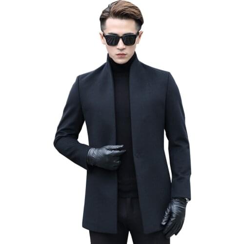 Wool Coat Autumn Winter Jacket Men Woolen Coat Streetwear Windbreaker Outwear Mens Jacket and Coat
