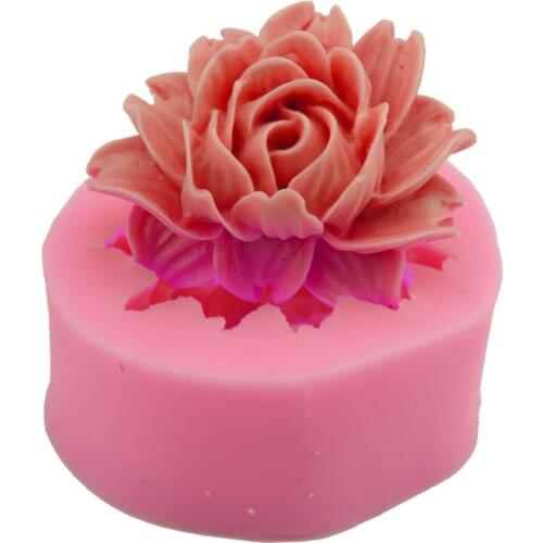 DIY 3D Peony Flower Rose Flower Silicone Soap Mold Fondant Cake Mold Plaster Aromatherapy Handmade Drop Glue Mold