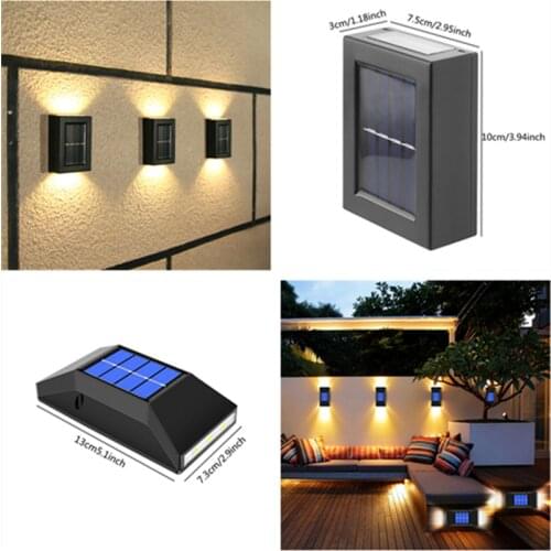 Solar Led Light Outdoor Solar Lamp Street Solar Power Waterproof Wall Lamp Solar Powered for Garden Decoration Outdoor Lighting