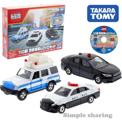 Takara Tomy Gift Tomica 110 Number! Police Vehicle And DVD Set ST19 Car Hot Pop Kids Toys Motor Diecast Metal Model