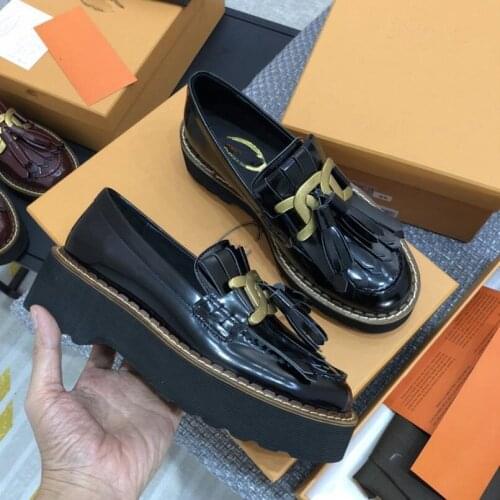 Oxford Shoes For Women Designer Ladies Platform Lolita Shoes Fringe Flat Shoes Women Casual Woman Flats Leather Vrouwen Schoenen