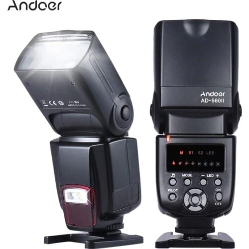 Andoer AD-560II Pro Camera Flash Speedlite for Canon Nikon Olympus Pentax DSLR Camera With Hot Shoe Mount With Color Filters