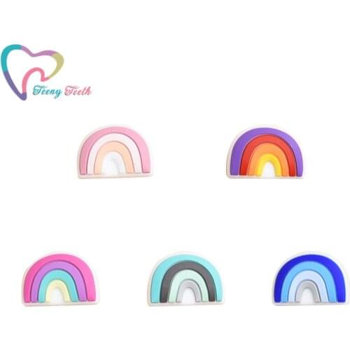 Teeny Teeth 9 PCS Candy Color Silicone Loose Beads Top Quality Star 35 MM Loose Beads For Food Grade Silicone Teething Necklace