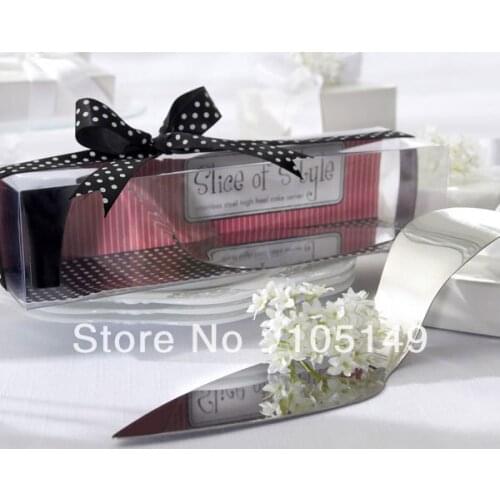 10 Pieces/lot) Unique Bridal shower favors of "Slice of Style" Stainless Steel High Heel Cake Server For Party Wedding gifts
