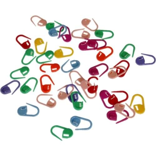 20/50/100pcs Colorful Safety Pins Locking Stitch Marker Lock Pins Plastic Ring Marker Knitting Locking Tool Decor Craft Stitch