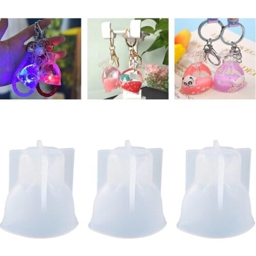 3 Pcs Lucky Bag Purse Silicone Mold Keychain Pendant Epoxy Resin Mould Bag Decoration DIY Craft Jewelry Making Tools Accessories