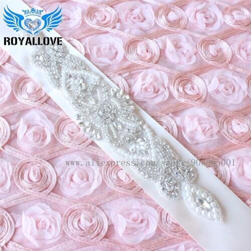 30pcs) wholesale rhinestone applique sew on dance appliques crystal pearl applique for DIY Wedding Dresses Bridal Sash Trim