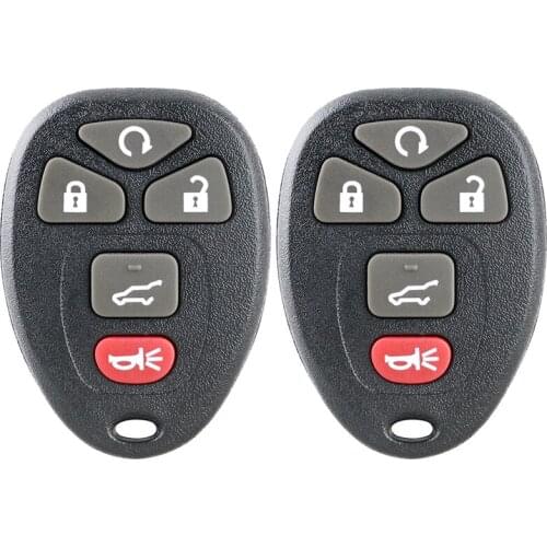 4+1Buttons Black Car Remote Key Fob Replacement with C60270/OUC60221 Fit for Chevy Silverado Traverse Avalanche Equinox Express