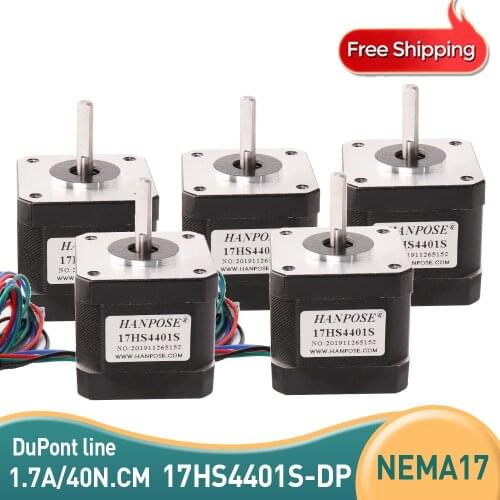 42BYGH Nema17 Step Motor Fuselage length 42X40mm motor 1.5A 40N.cm Nema17 17HS4401S-DP motor for 3D printer accessories