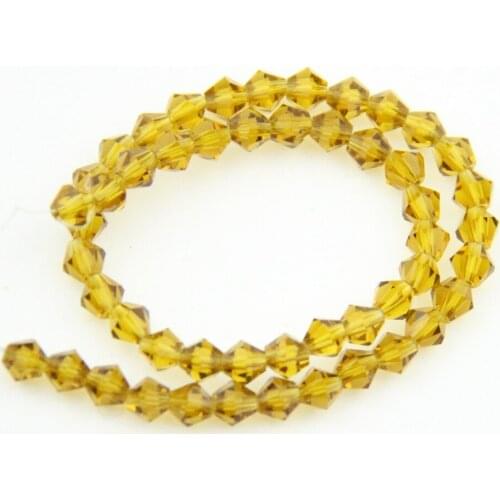 Free Shipping Amber 3-10mm Bicone Austria Crystal Beads Charm Glass Lighting Part For Wedding Birthday Party Decoration Supply