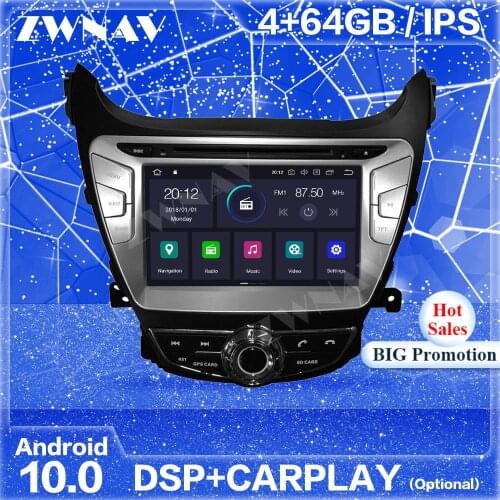 Carplay Android 10 Screen Player GPS For Hyundai Elantra 2011 2012 2013 Avante MD Auto Radio Stereo Multimedia Player Head Unit