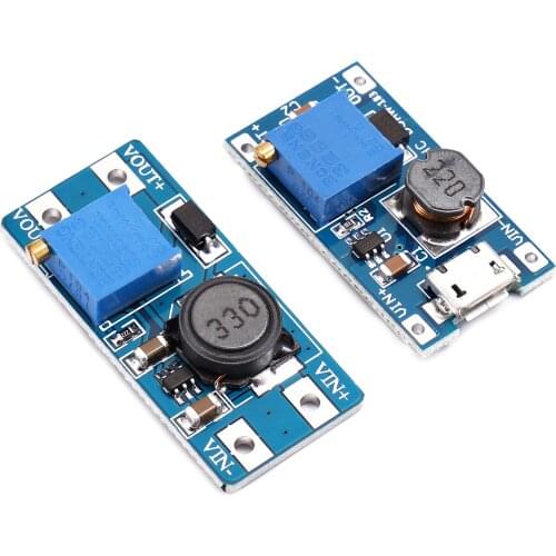 DC-DC Step Up Adjustable Converter Board MT3608 Booster Power Supply Module MAX output 28V 2A Boost Plate For Adjustable