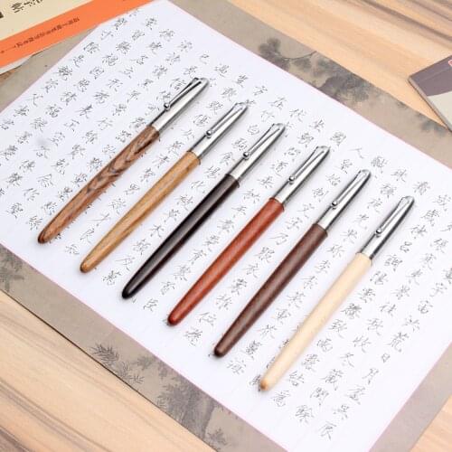 Wooden Remastered Classic Wood Fountain pen 0.38mm extra fine nib calligraphy pens Jinhao 51A Stationery Office school supplies