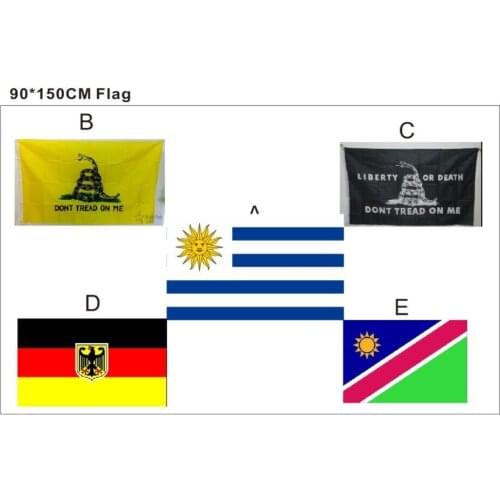 KAFNIK,80G silk screen print 90*150cm 3*5ft Namibia flag/Germany Hawk flag /dont tread on me/Uruguay flag/ for home decoration