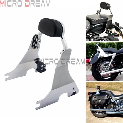 Short Motorcycle Passenger Backrest Sissy Bar For Harley Sportster 2004-2020 SuperLow Iron 883 1200 XL Roadster Nightster Custom
